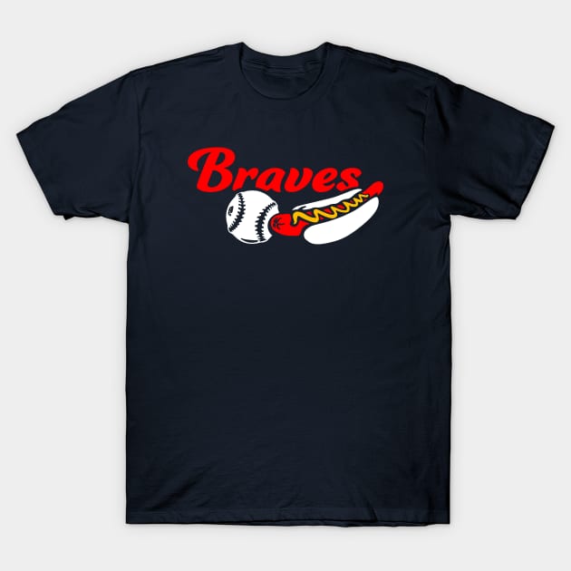 Braves Ball and Dog T-Shirt by Throwzack